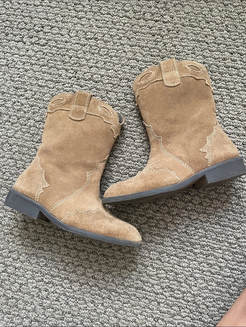 Zara Split Leather Cowboy Boots